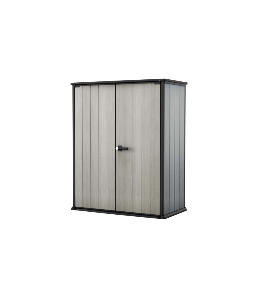 Porta attrezzi da esterno "high store" in duotech, 140x73,6x170,4 cm - keter