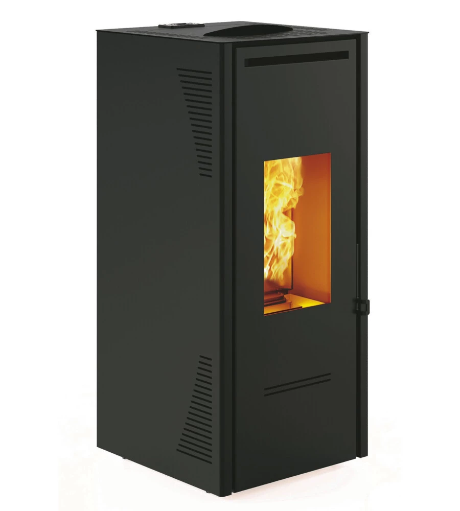 Stufa a pellet canalizzata invicta "talo" nero 10,4 kw