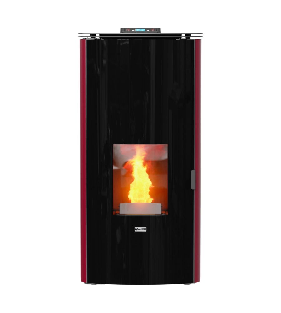 Termostufa a pellet canadian stove "class thermo 17" bordeaux 17 kw