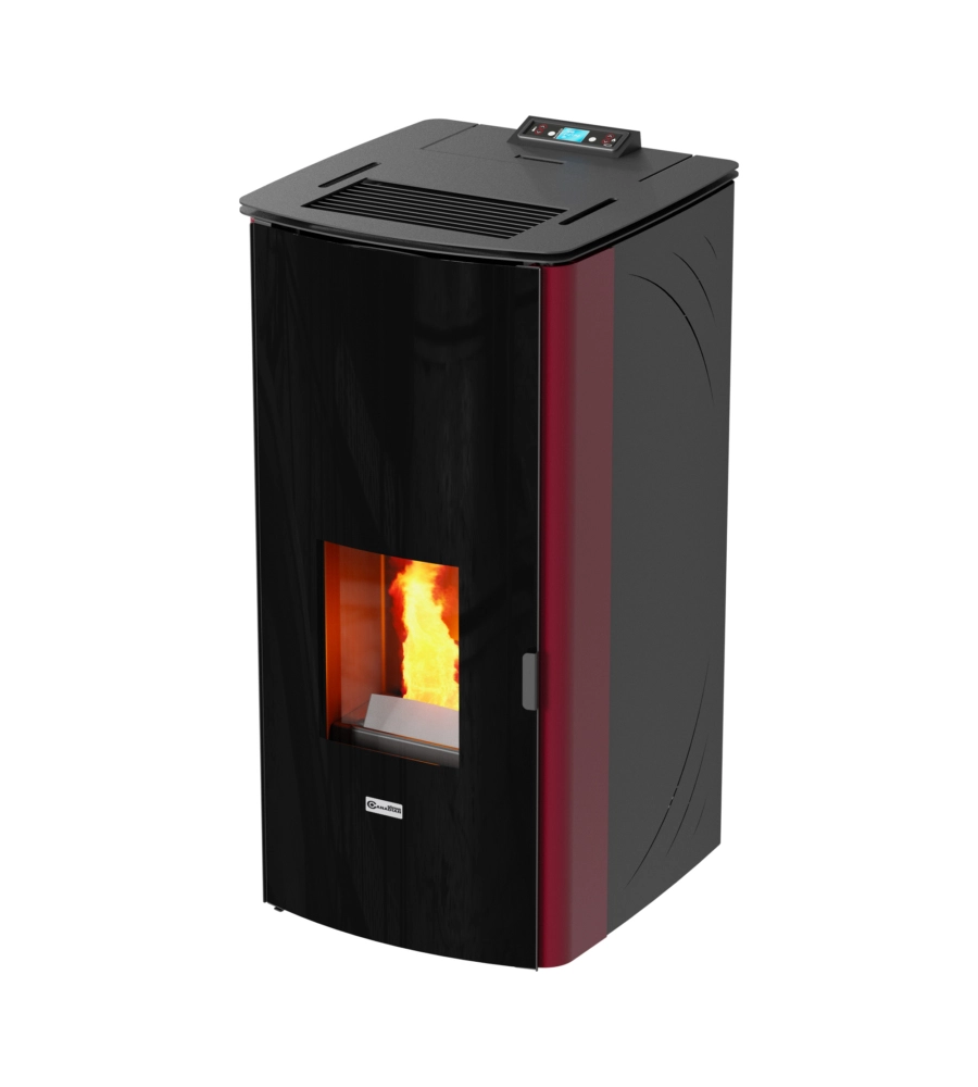 Termostufa a pellet canadian stove "class thermo 17" bordeaux 17 kw