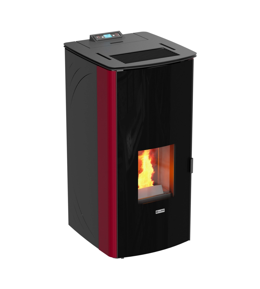 Termostufa a pellet canadian stove "class thermo 17" bordeaux 17 kw