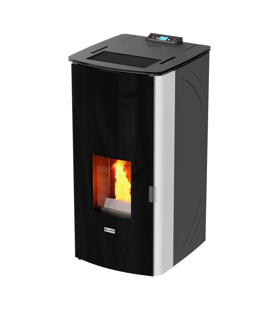 Termostufa a pellet canadian stove "class thermo 17" bianco 17 kw