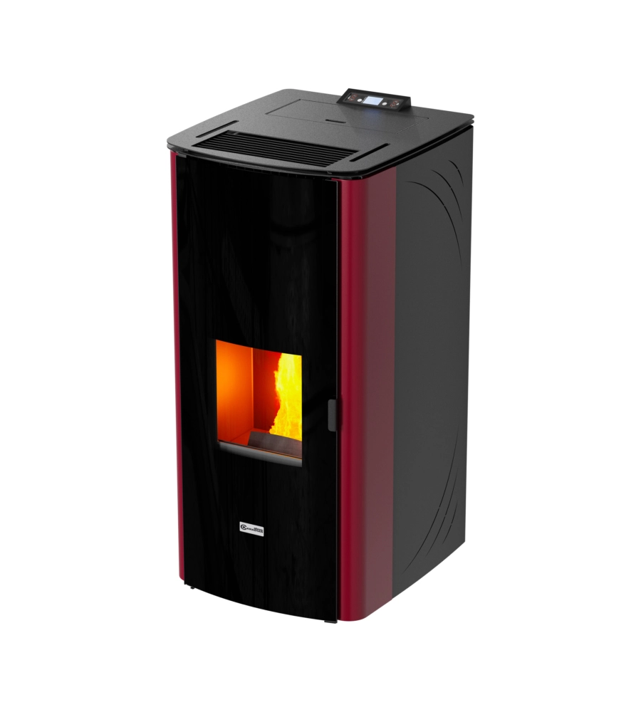 Termostufa a pellet canadian stove "class thermo 20" bordeaux 19 kw