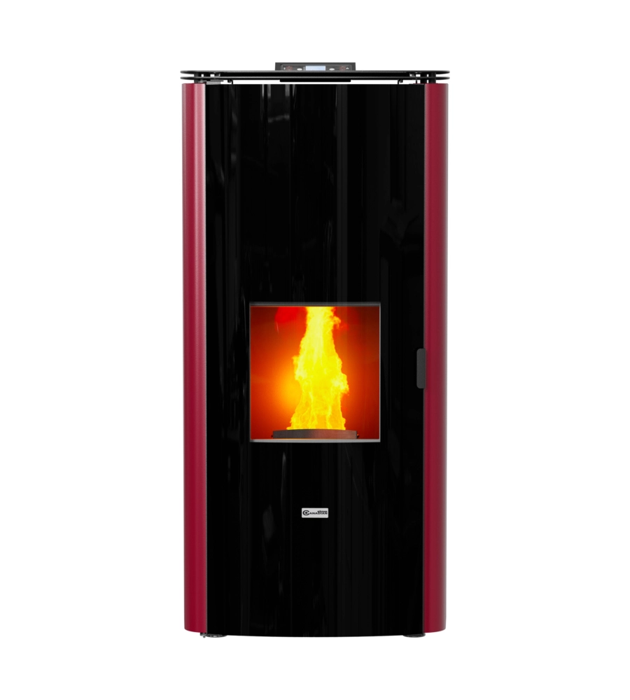 Termostufa a pellet canadian stove "class thermo 20" bordeaux 19 kw