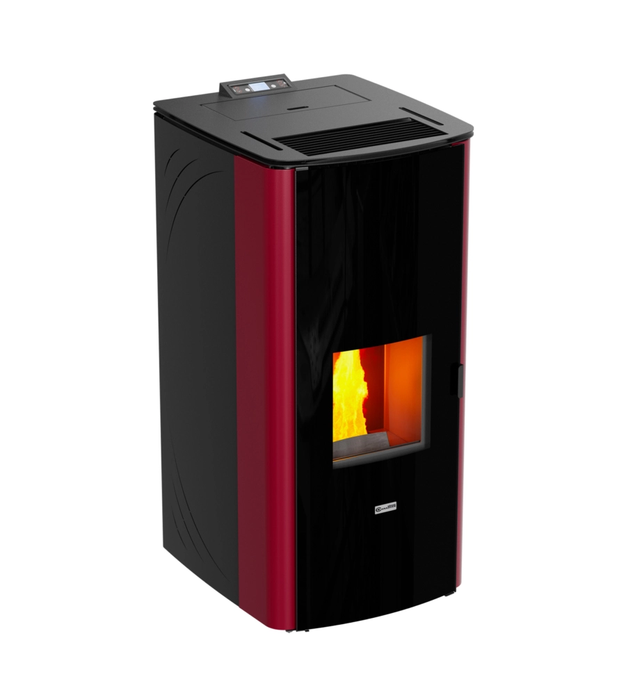 Termostufa a pellet canadian stove "class thermo 20" bordeaux 19 kw