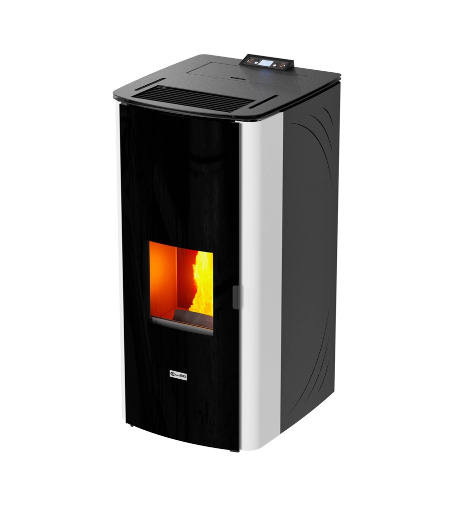 Termostufa a pellet canadian stove "class thermo 20" bianco 19 kw