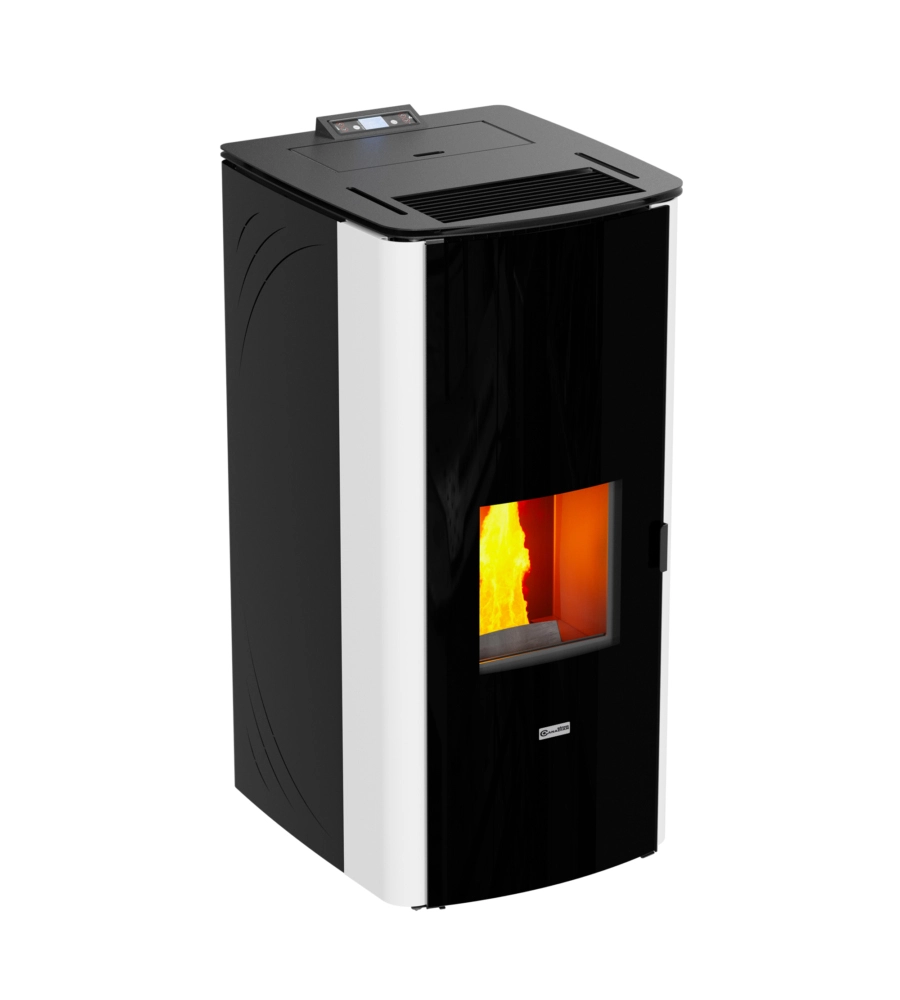 Termostufa a pellet canadian stove "class thermo 20" bianco 19 kw