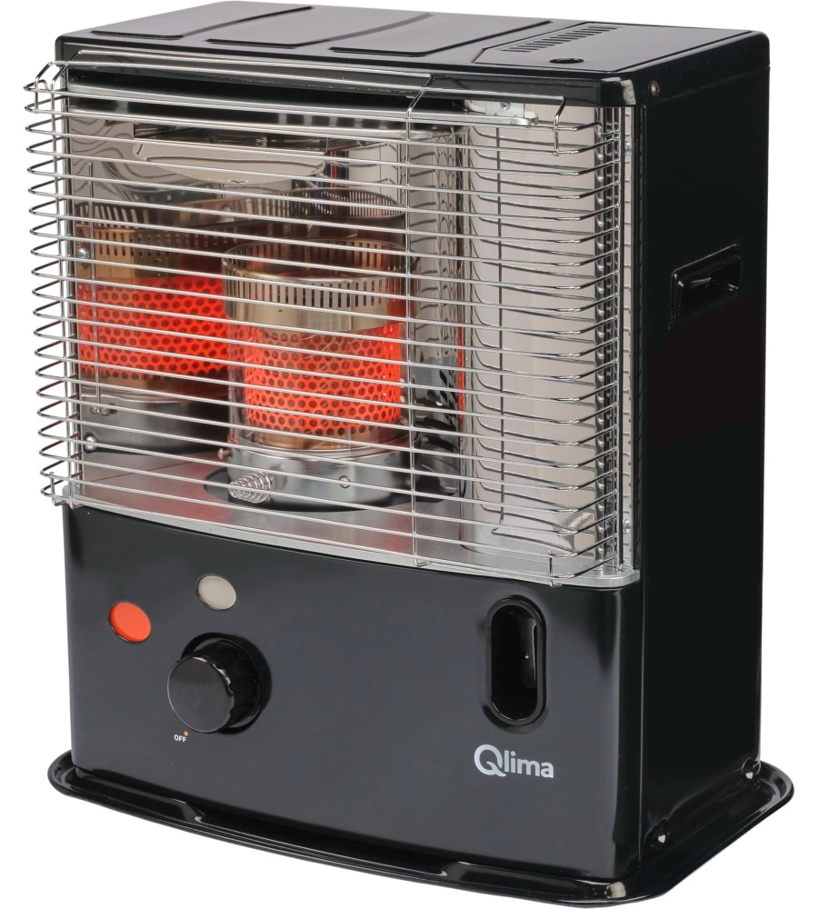 Stufa a combustibile liquido qlima "r3224x" nero 2,4 kw