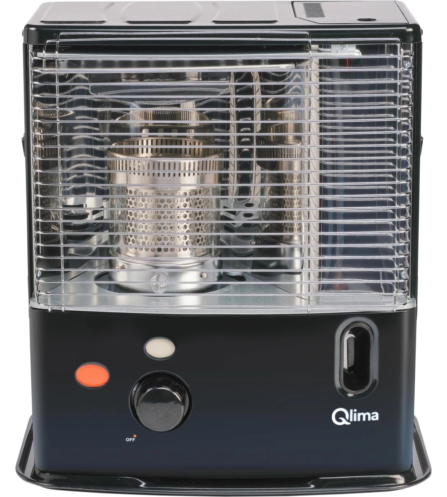 Stufa a combustibile liquido qlima "r3224x" nero 2,4 kw