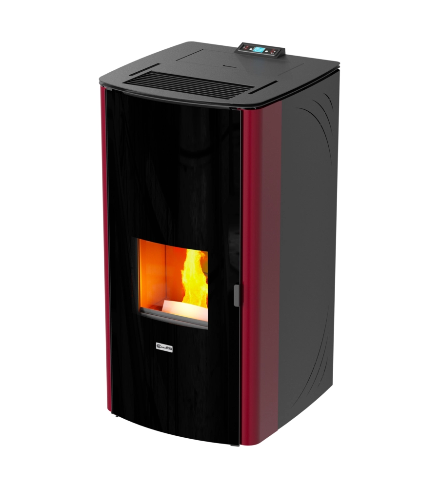 Termostufa a pellet canadian stove "class thermo 28" bordeaux 25,8 kw