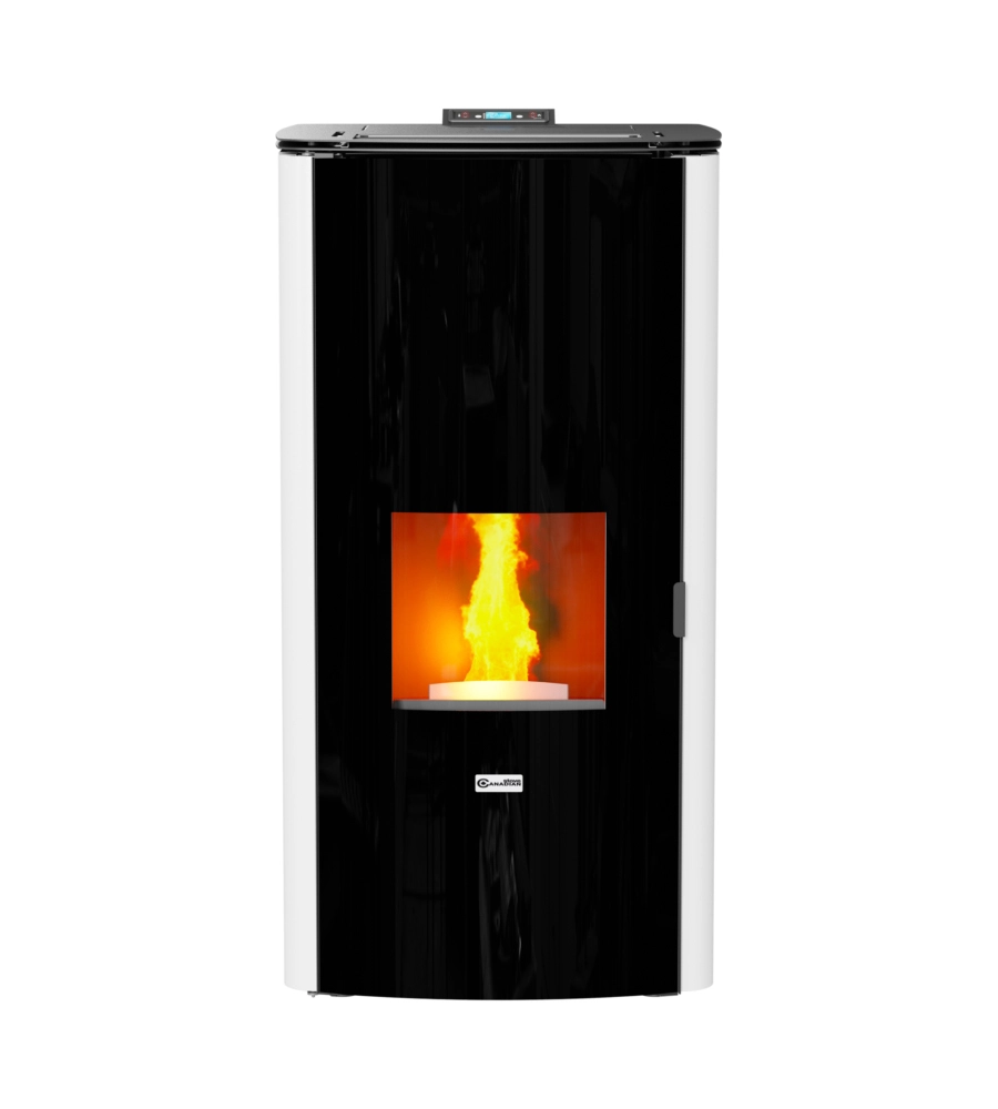 Termostufa a pellet canadian stove "class thermo 28" bianco 25,8 kw