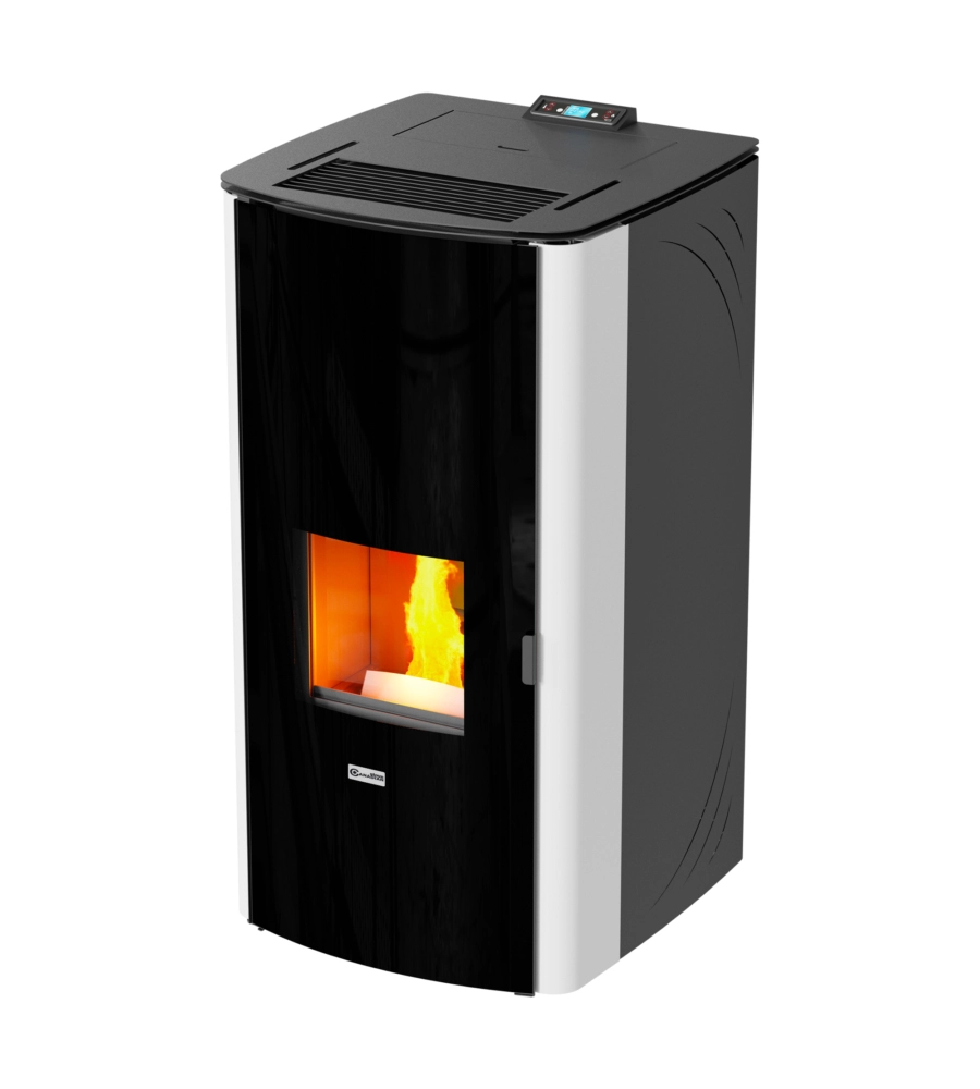 Termostufa a pellet canadian stove "class thermo 28" bianco 25,8 kw