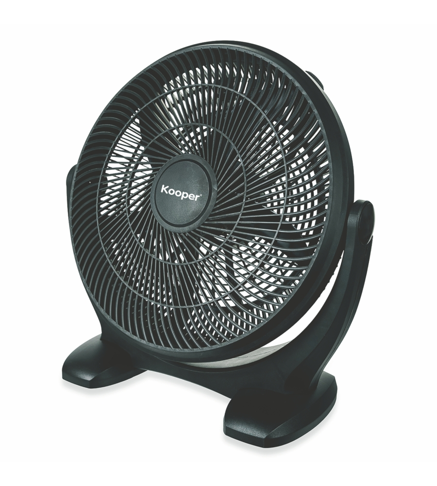 Ventilatore da appoggio box tondo diametro 36 cm con 5 pale e 3 velocitÀ, 50 w