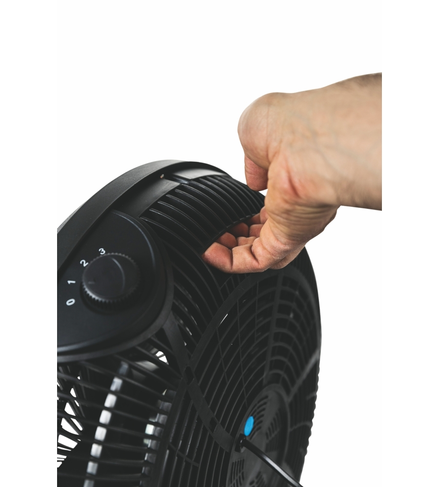 Ventilatore da appoggio box tondo diametro 36 cm con 5 pale e 3 velocitÀ, 50 w