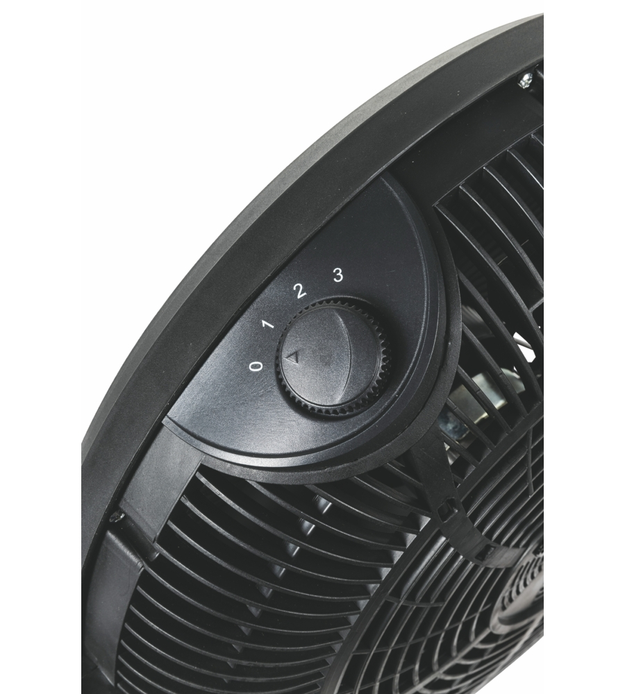 Ventilatore da appoggio box tondo diametro 36 cm con 5 pale e 3 velocitÀ, 50 w