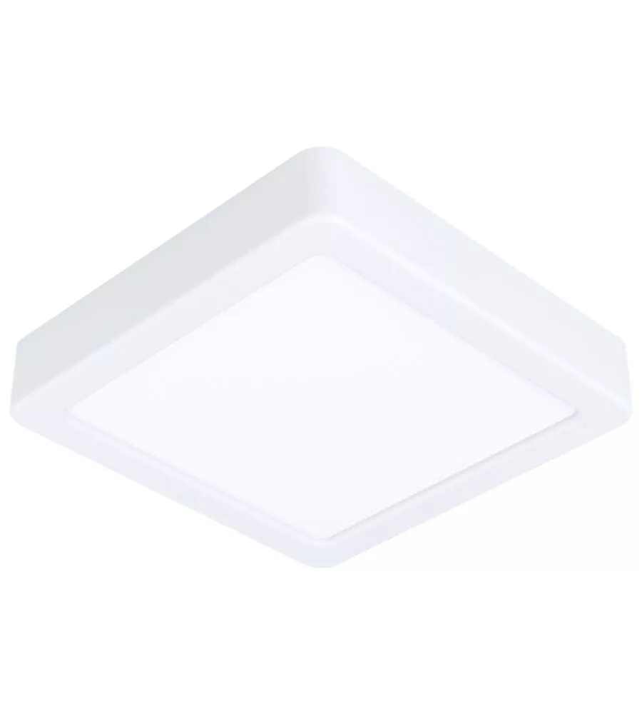 Plafoniera led "fueva" bianca 3000k, 16x16 cm