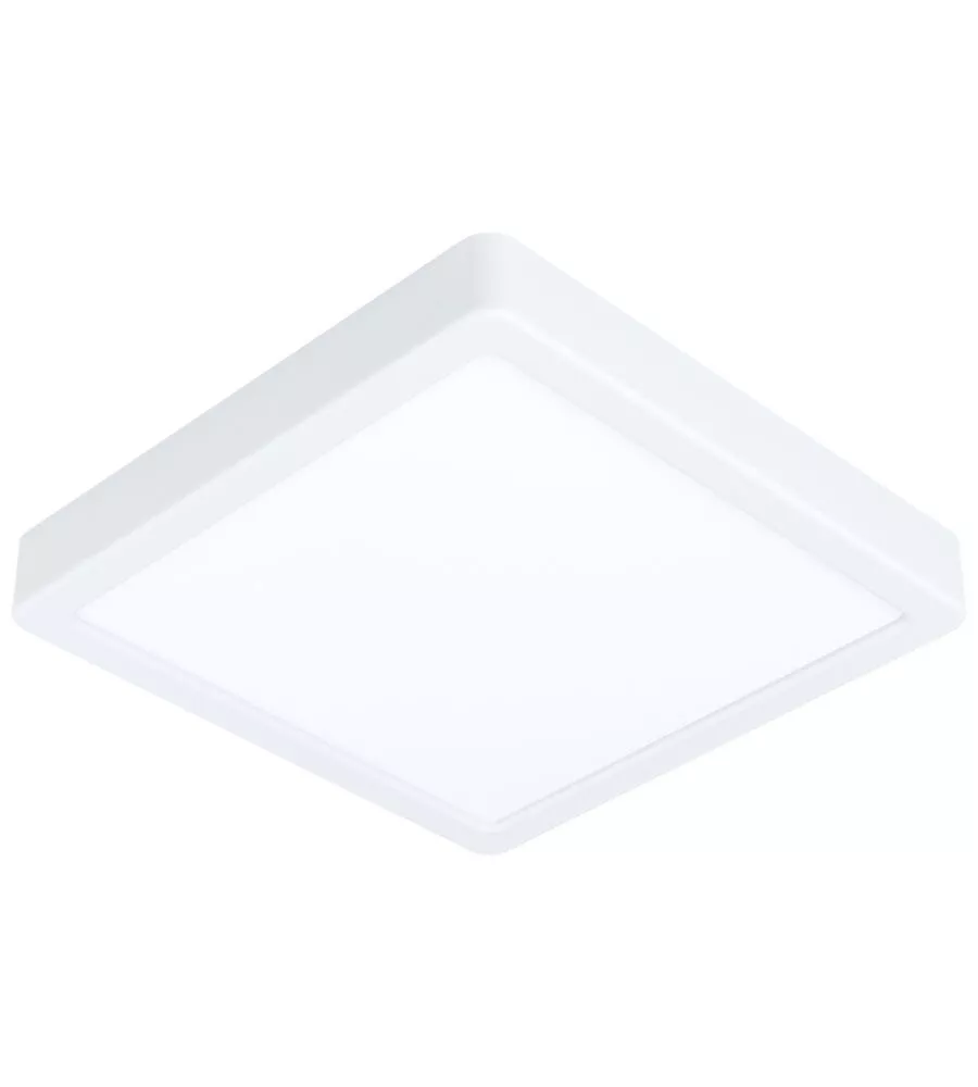 Plafoniera led "fueva" bianca 3000k, 21x21 cm