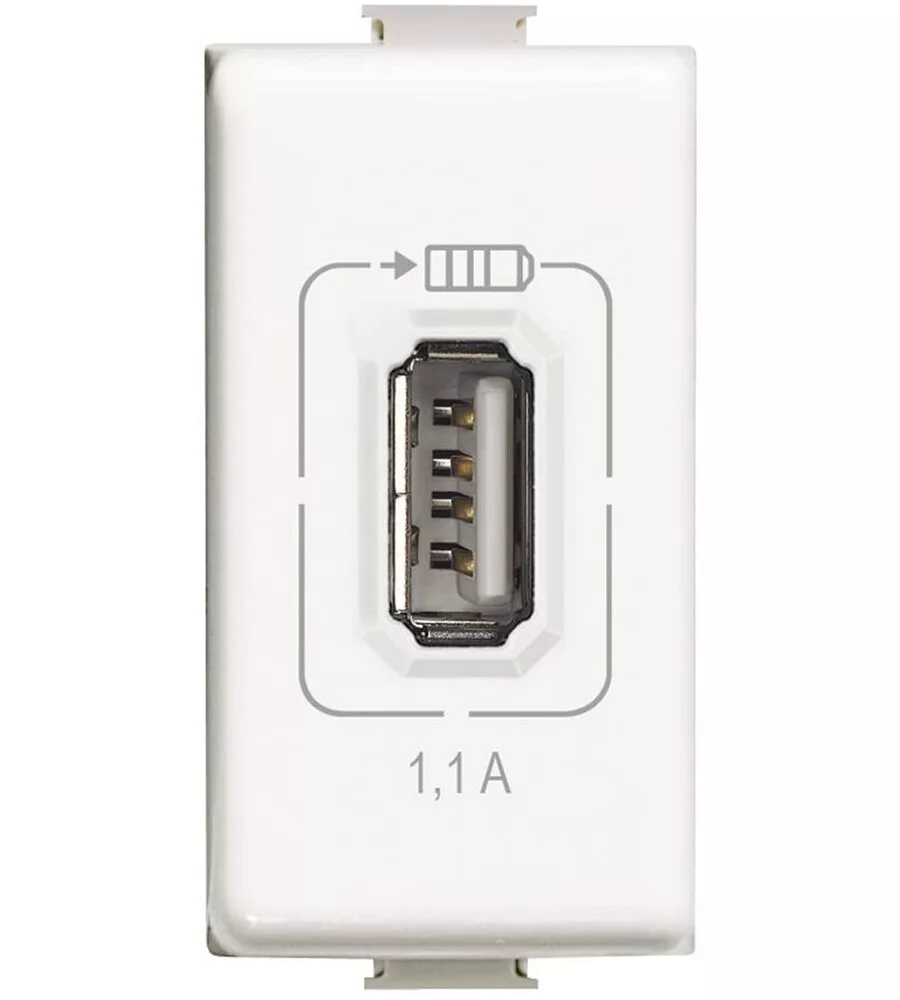 Caricatore mx-base usb 1.100 blan - bticino