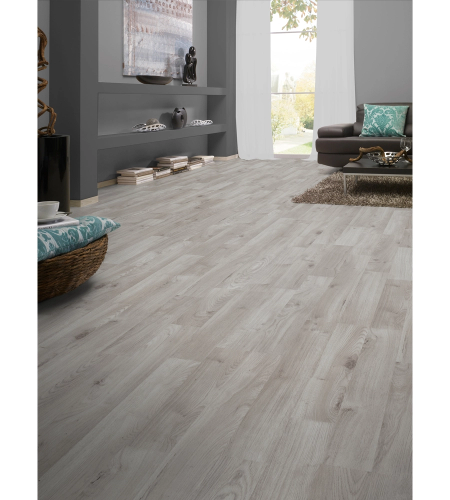 Pavimento laminato rovere grigio "inverno"  7mm ac3 2,39 m² linea standard