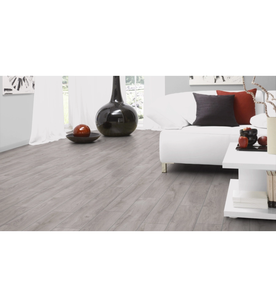 Pavimento laminato rovere  grigio missouri 8mm ac4 2,124 m² linea catwalk