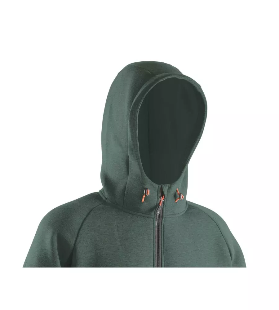 Felpa da lavoro tech hoodie verde, tg m - kapriol