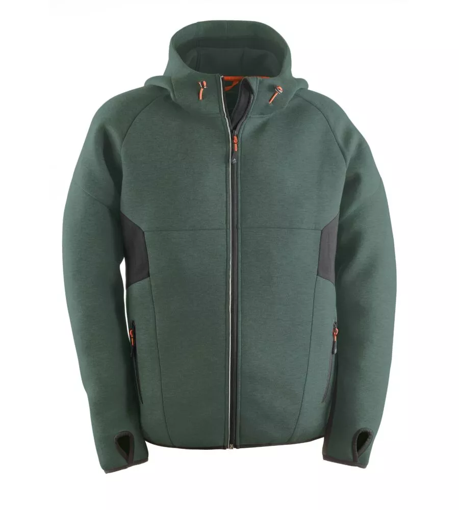 Felpa da lavoro tech hoodie verde, tg m - kapriol