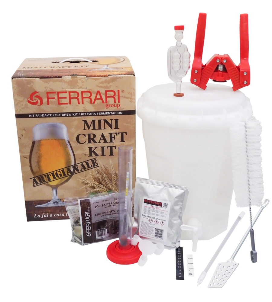 Kit birra artigianale lux mini craft con fermentatore da 13,5 litri - ferrari group