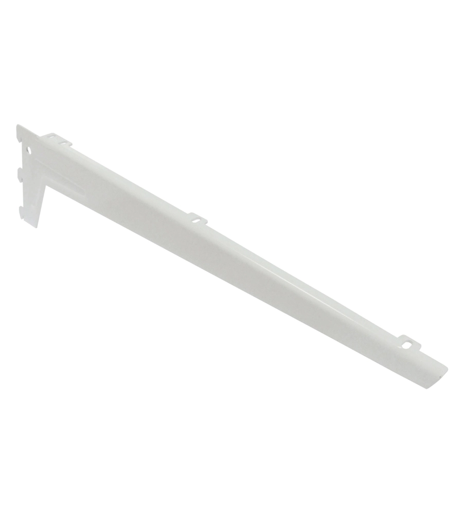 Reggimensole a 3 ganci angolate con clip - 48 cm. - bianco