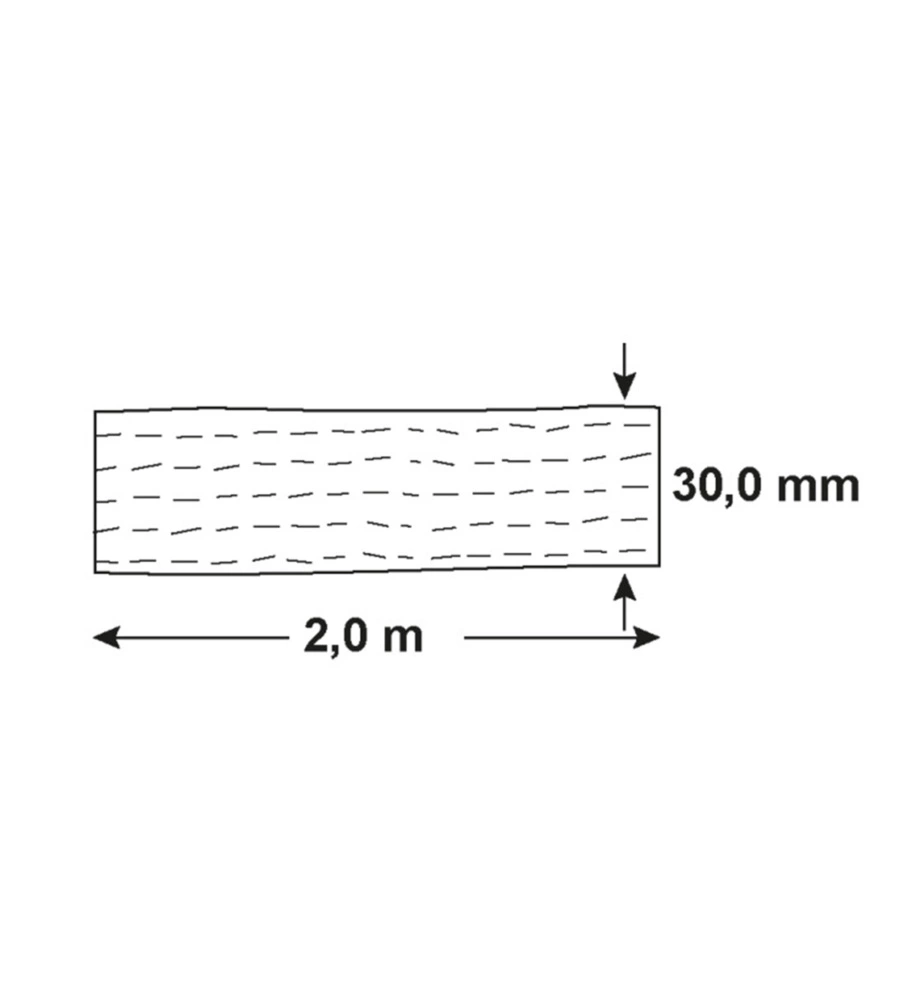 Cinghia di sollevamento 1000 kg. aperta con asole 30 mm. x 2 mt.