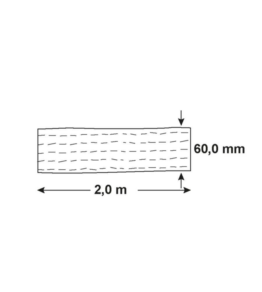 Cinghia di sollevamento 2000 kg. aperta con asole 60 mm. x 4 mt.