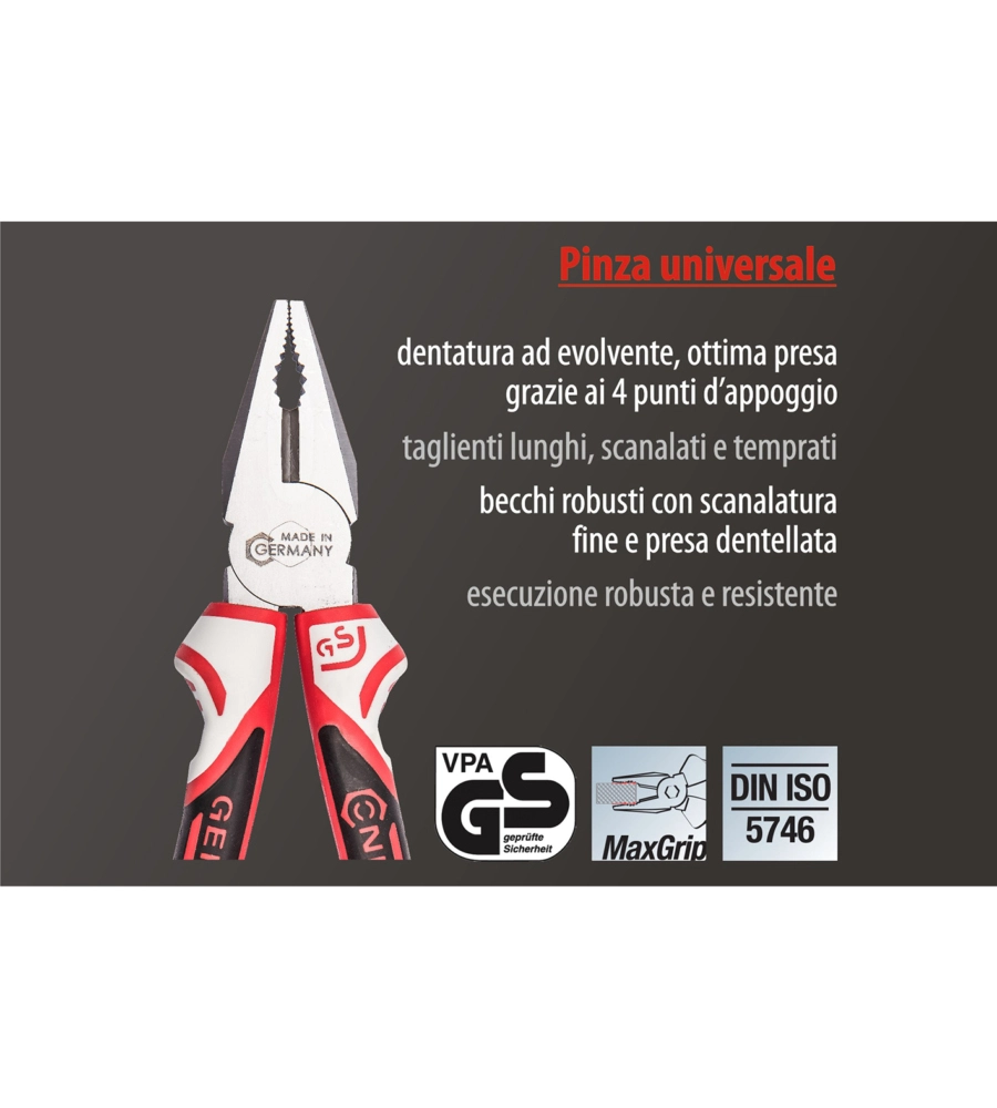 Pinza universale 3k 160 mm.