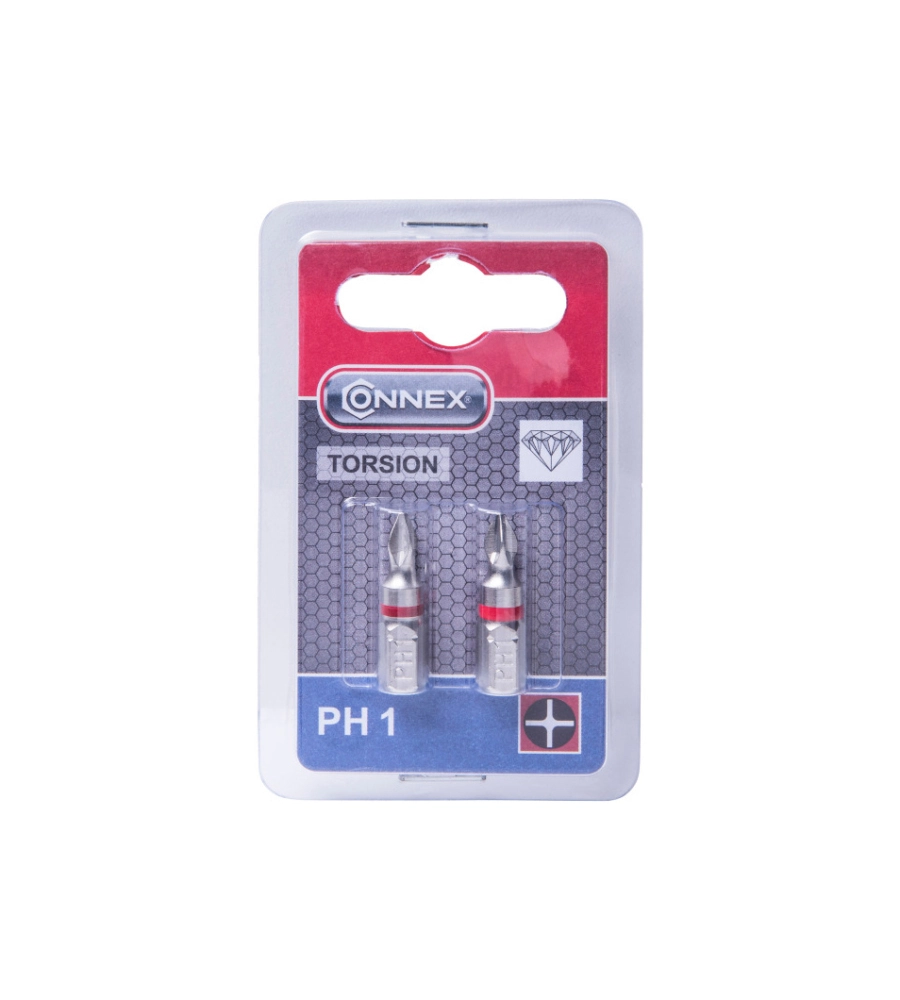 Inserti phillips ph 1 acciaio diamantato 2 pz.