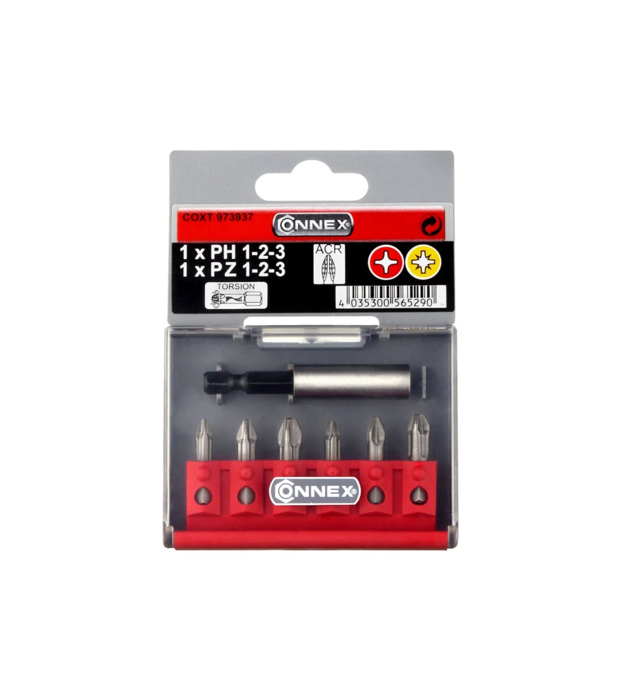 Set inserti ph e pz torsion acr 6 pz. + supporto magnetico