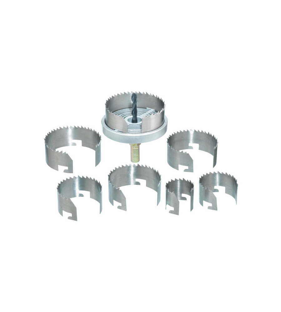 Set seghe a tazza altezza 20 mm. 7 pz.