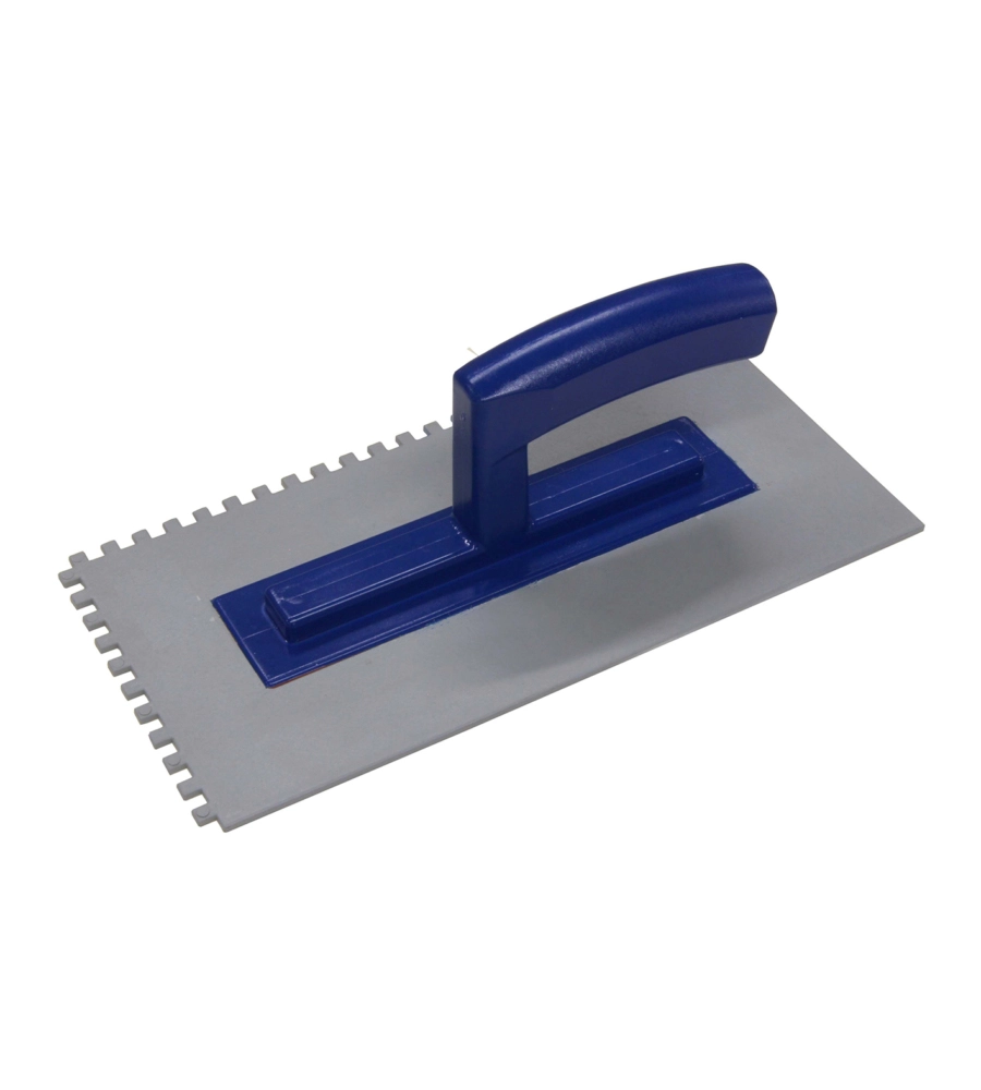 Frattazzo dentato in plastica 140 x 280 mm.