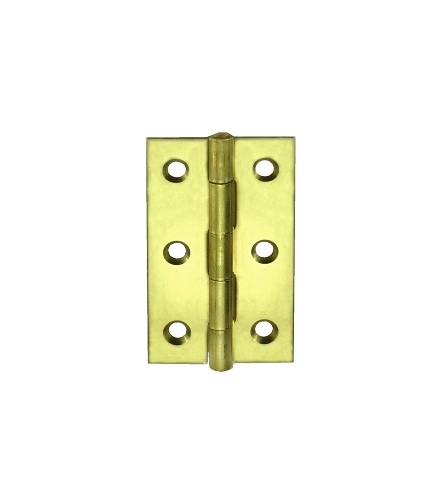 Cerniere strette 22 x 30 mm. - zincate giallo - 2 pz.