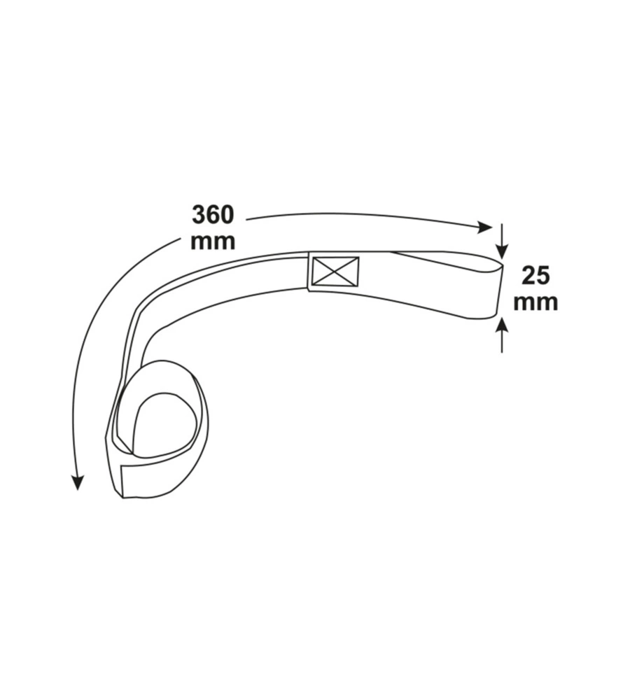 Cinghia di ancoraggio autoagganciante per maniglia freno ciclomotori 25 x 360 mm. 2 pz.