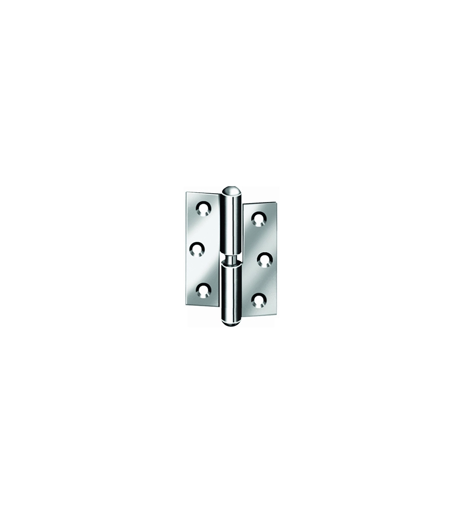 Cerniere per porte inox sinistra 50x40 mm. - 2 pz.