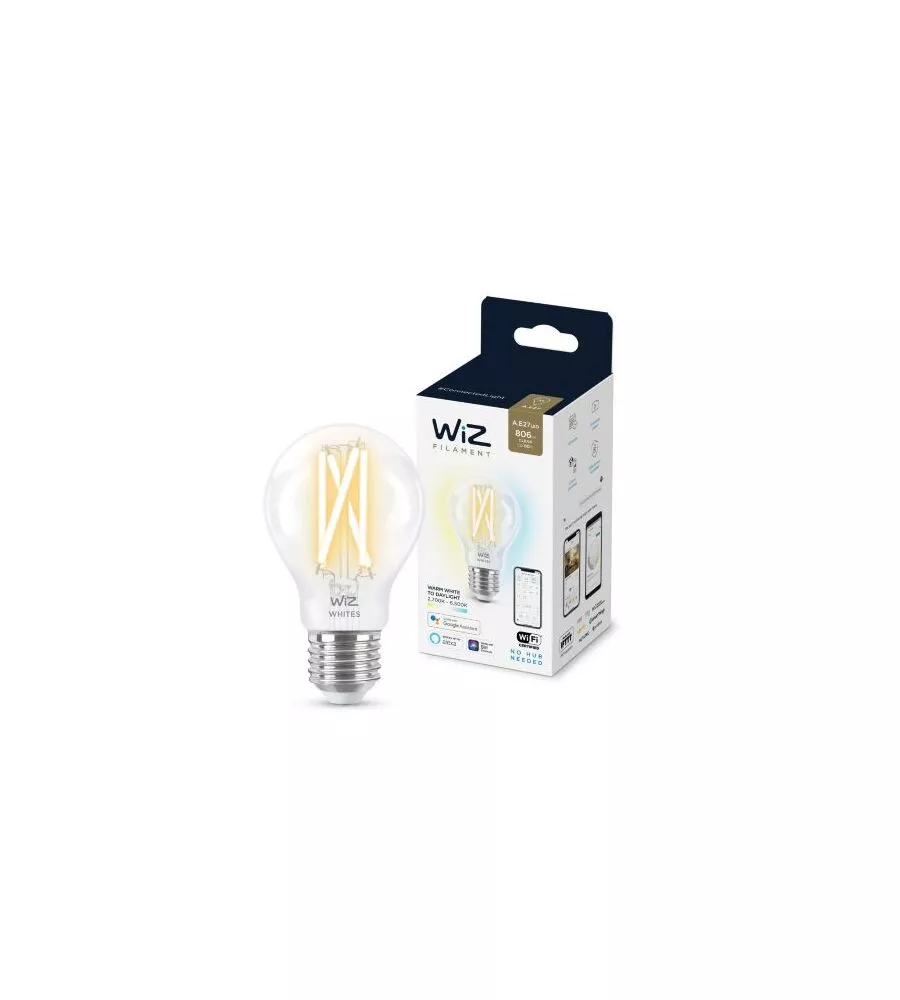 Lampadina filament chiaro smart philips smart led a60, 806 lm