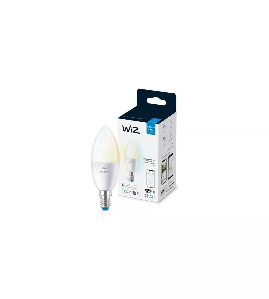 Lampadina smart philips smart led oliva c37, 470 lm