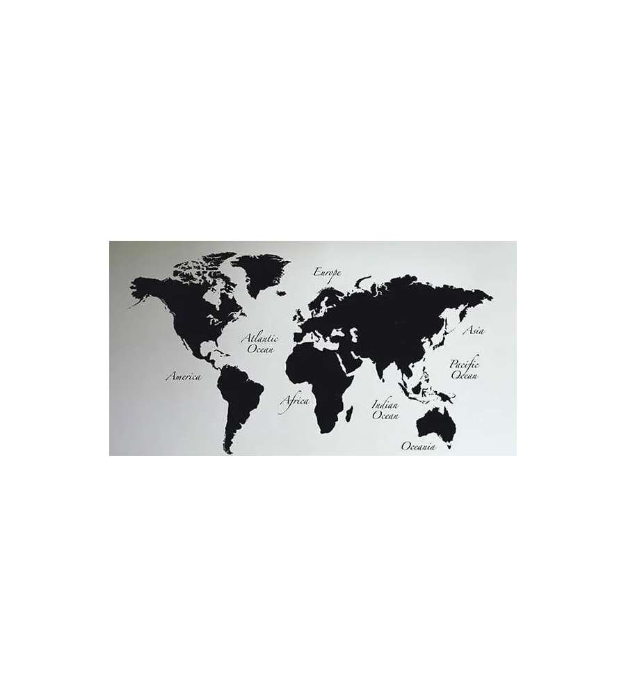 Sticker murale xxl 'world map', 94x67 cm
