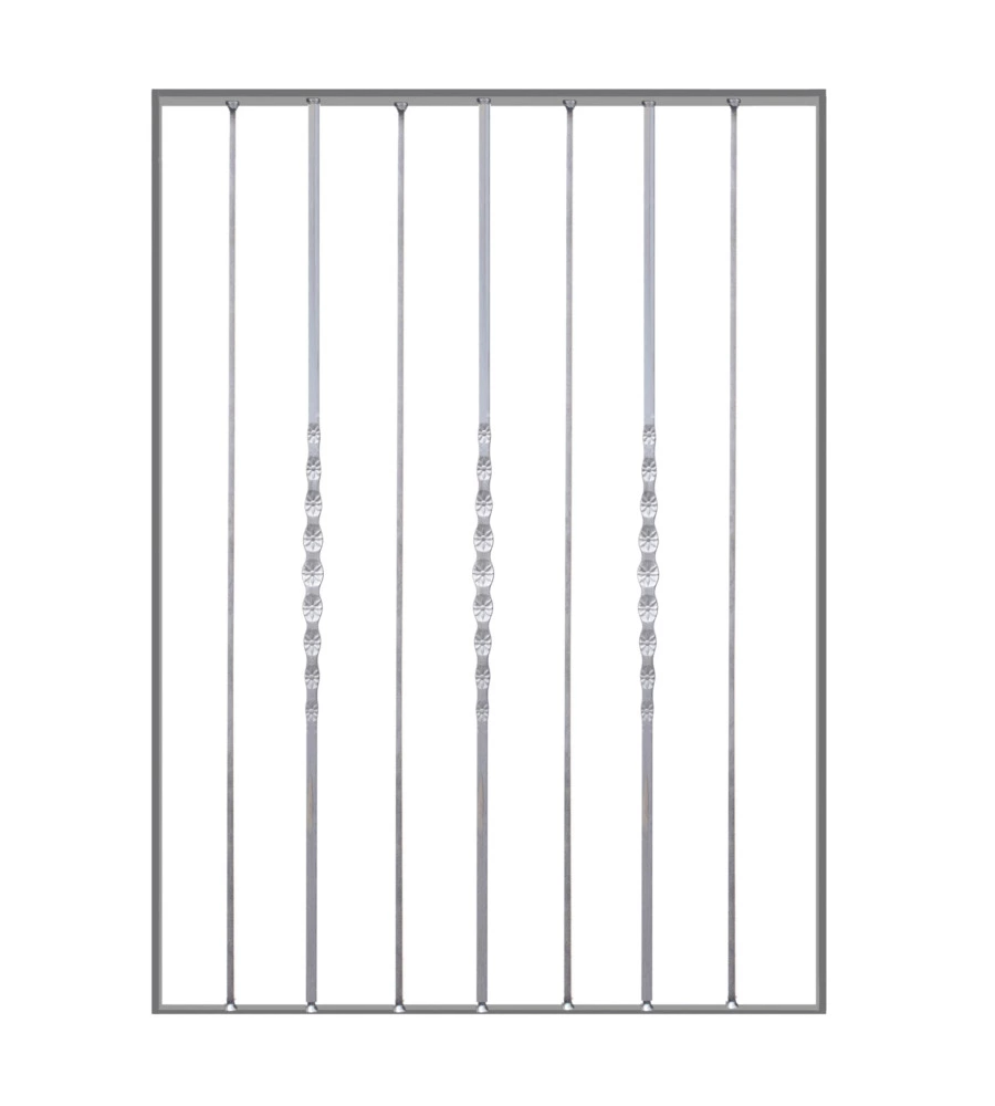 Pannello ornamentale per recinzione modulare in ferro zincato - 850xh1012 mm