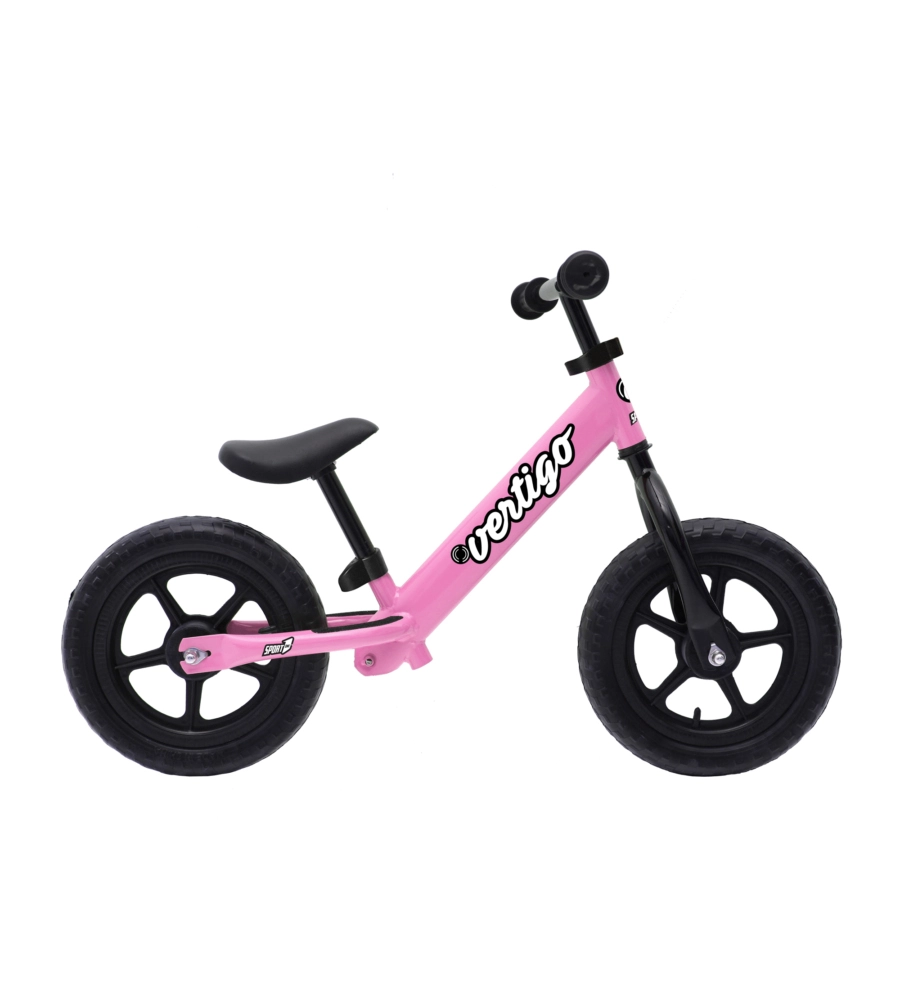 Bici pedagogica per bambini senza pedali vertigo, colore rosa