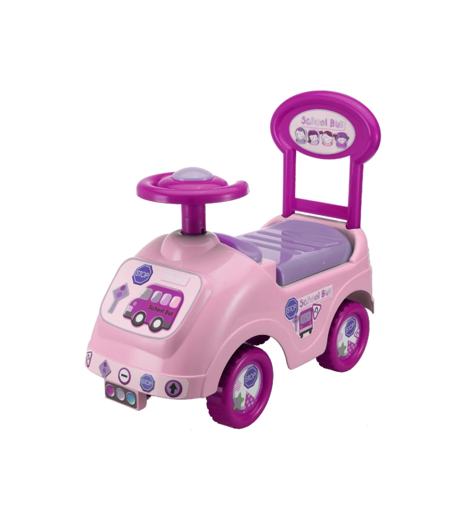 Camioncino per bambini a spinta rosa modello ride-on