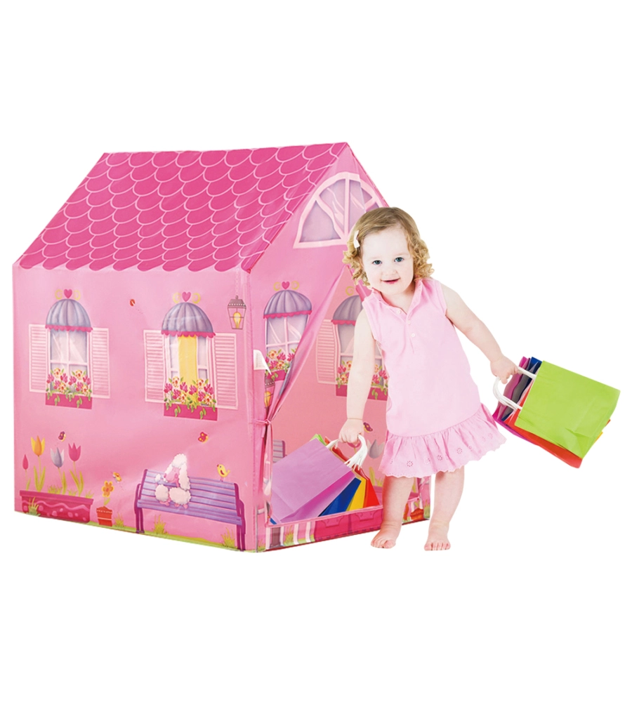 Tenda per bambini da esterno modello casetta principesse, 95x72x105 cm