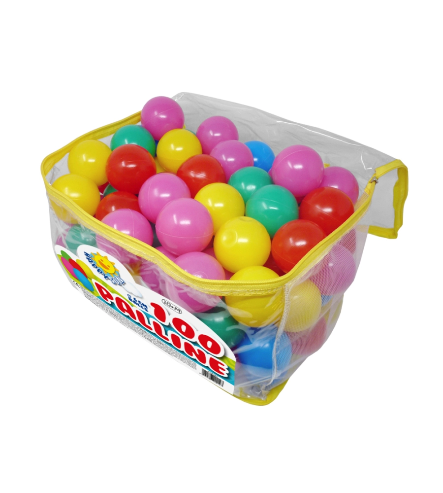 Sacca 100 palline per bambini colorate e morbide