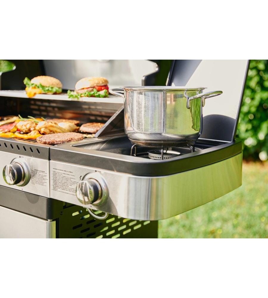 Barbecue a gas ompagrill "indianapolis titanium", 4 bruciatori