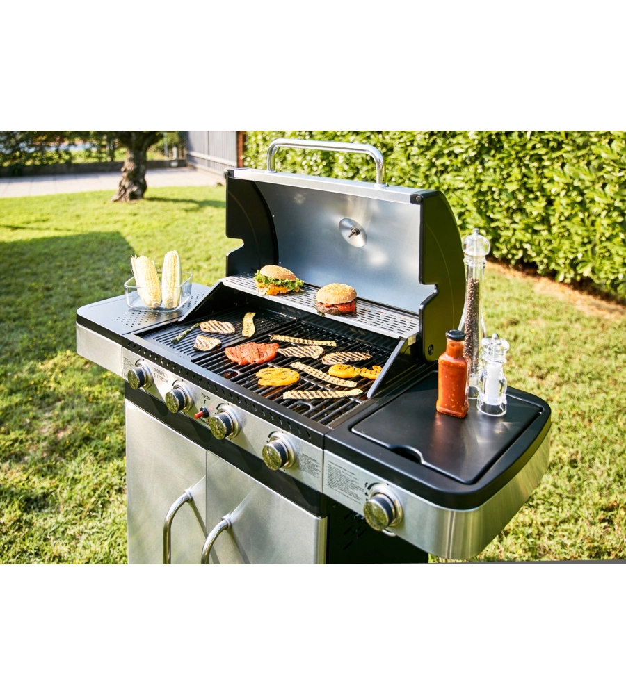 Barbecue a gas ompagrill "indianapolis titanium", 4 bruciatori