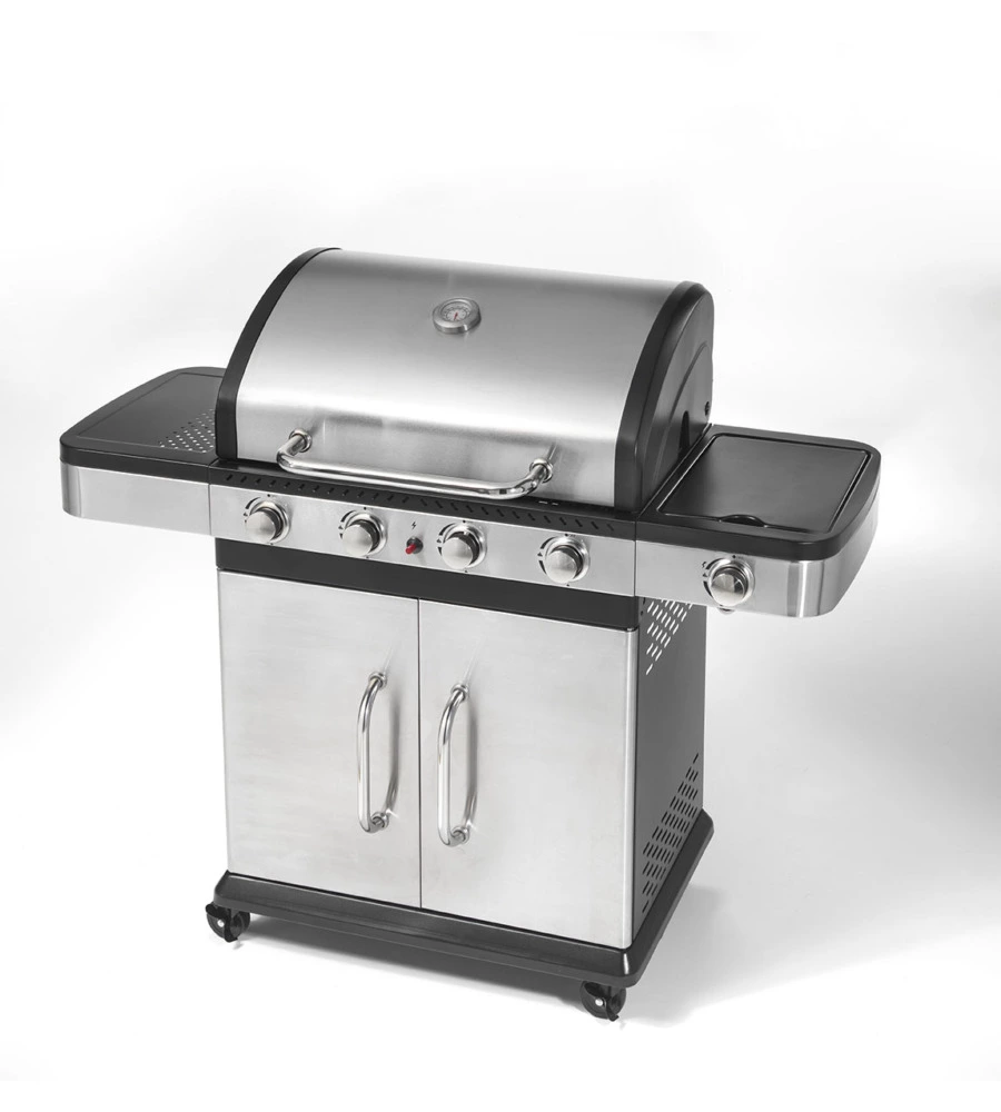 Barbecue a gas ompagrill "indianapolis titanium", 4 bruciatori