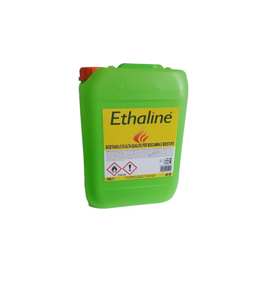 Bioetanolo liquido 2 taniche da 10 lt ethaline - totale di 20 litri